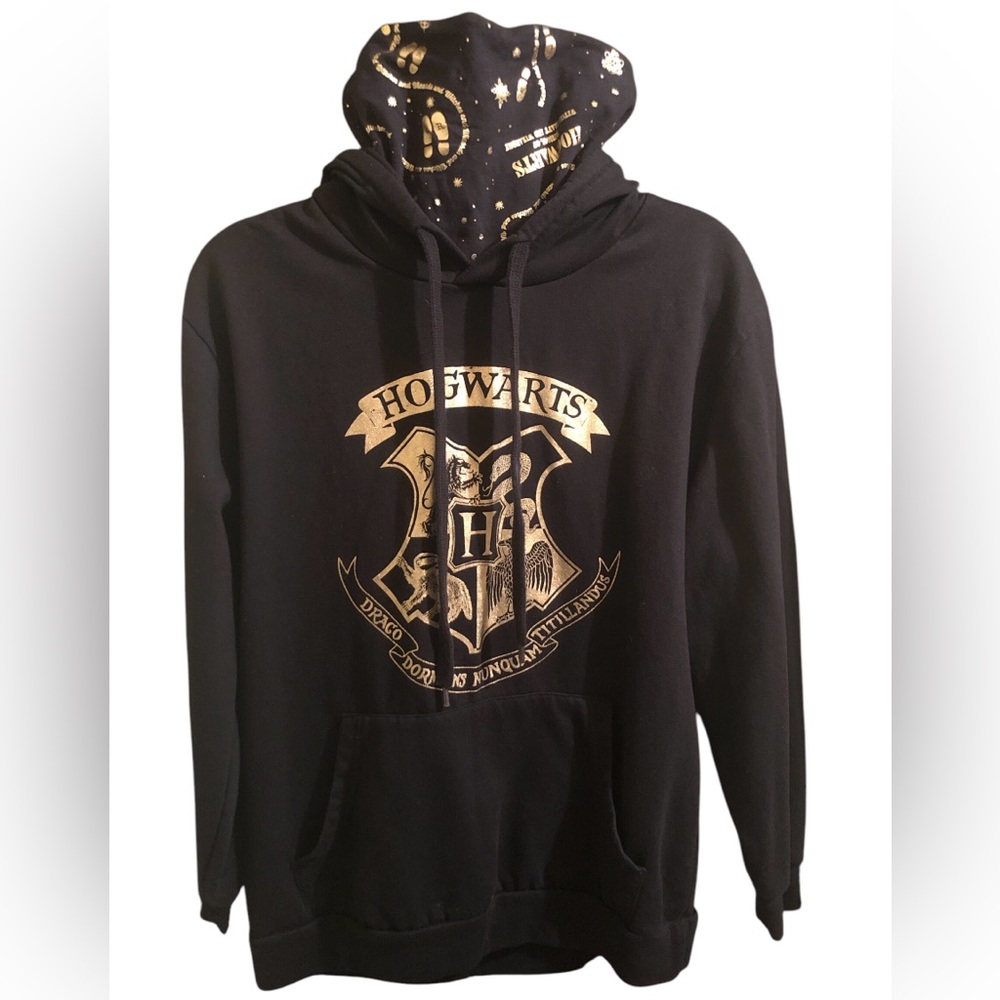 Hogwarts Harry Potter Black and Gold Hoodie